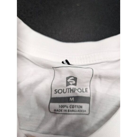 Southpole White and Grey T-shirt Men's Medium - Picture 4 of 6